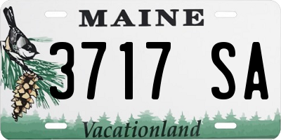 ME license plate 3717SA