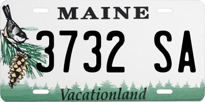 ME license plate 3732SA