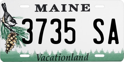 ME license plate 3735SA