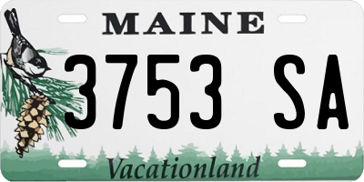 ME license plate 3753SA