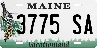 ME license plate 3775SA