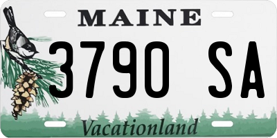 ME license plate 3790SA