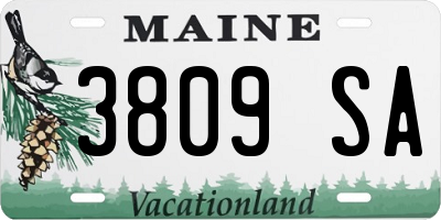 ME license plate 3809SA
