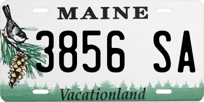 ME license plate 3856SA