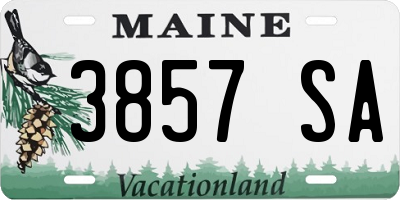 ME license plate 3857SA