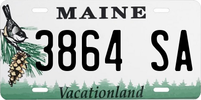 ME license plate 3864SA