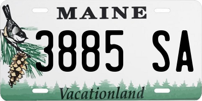 ME license plate 3885SA