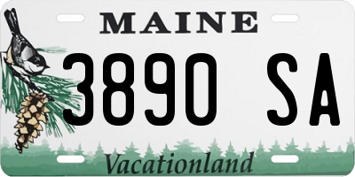 ME license plate 3890SA