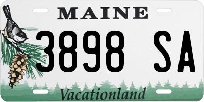 ME license plate 3898SA