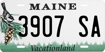 ME license plate 3907SA