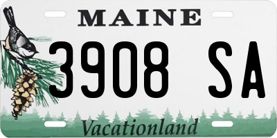 ME license plate 3908SA