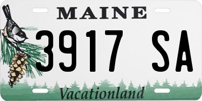 ME license plate 3917SA