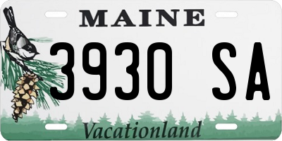 ME license plate 3930SA