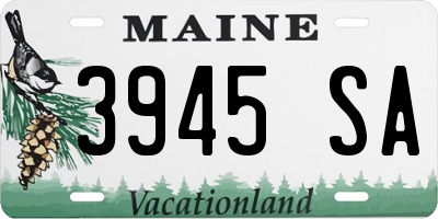 ME license plate 3945SA