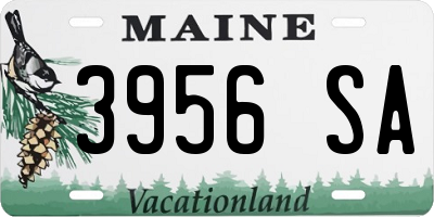 ME license plate 3956SA