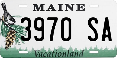 ME license plate 3970SA