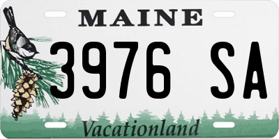 ME license plate 3976SA