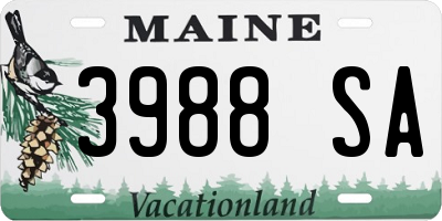 ME license plate 3988SA