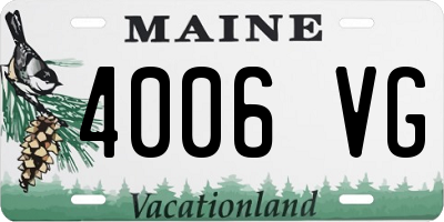 ME license plate 4006VG