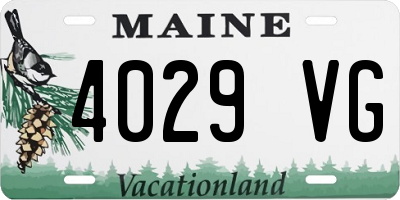 ME license plate 4029VG