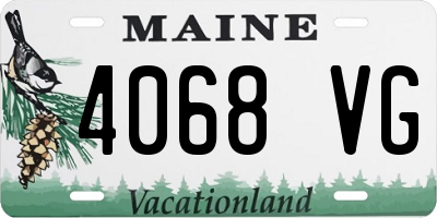ME license plate 4068VG