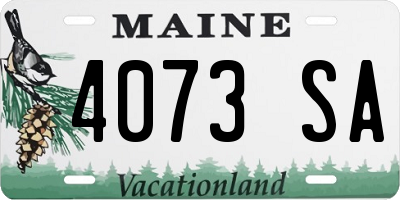 ME license plate 4073SA