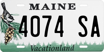 ME license plate 4074SA