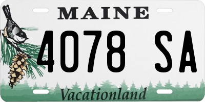 ME license plate 4078SA