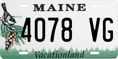 ME license plate 4078VG