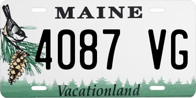 ME license plate 4087VG
