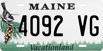 ME license plate 4092VG