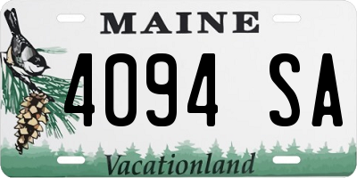 ME license plate 4094SA