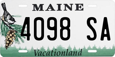 ME license plate 4098SA