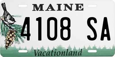 ME license plate 4108SA