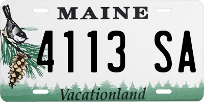 ME license plate 4113SA