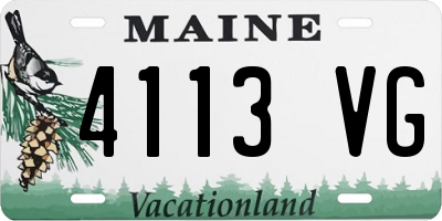 ME license plate 4113VG