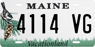 ME license plate 4114VG