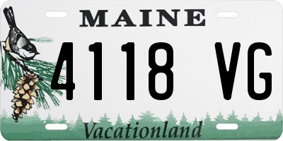 ME license plate 4118VG