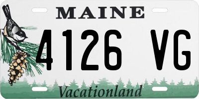 ME license plate 4126VG