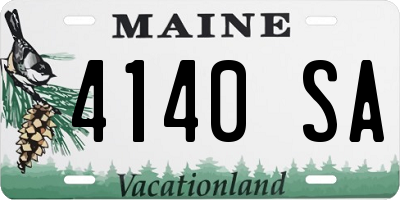 ME license plate 4140SA
