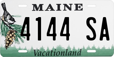 ME license plate 4144SA