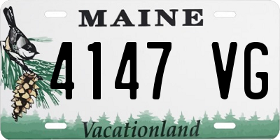 ME license plate 4147VG
