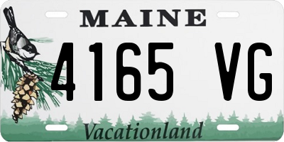 ME license plate 4165VG