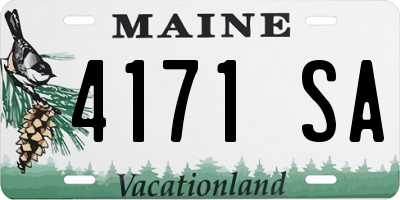 ME license plate 4171SA