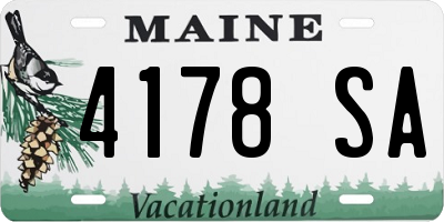 ME license plate 4178SA