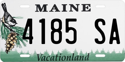 ME license plate 4185SA
