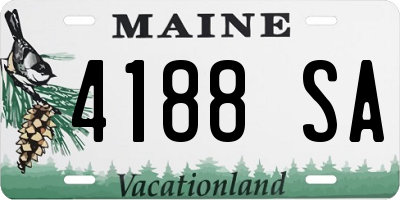 ME license plate 4188SA
