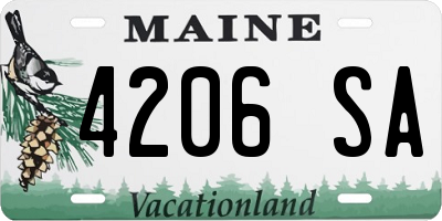 ME license plate 4206SA