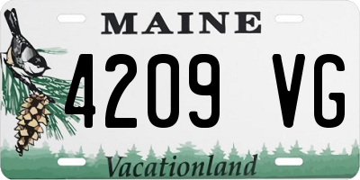 ME license plate 4209VG
