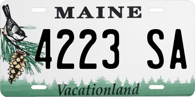 ME license plate 4223SA
